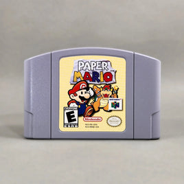 Paper Mario for Nintendo 64 - Authentic Nintendo game cartridge with front artwork visible, very good condition, loose