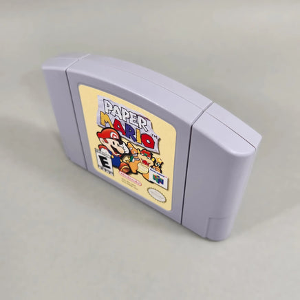 Paper Mario for Nintendo 64 - Original N64 cart displaying top edge and front title artwork, very good condition, loose