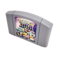Pokémon Puzzle League Nintendo 64 Good Loose - Alternate top and front view of genuine game cartridge with artwork and logo shown