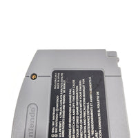 Pokémon Puzzle League Nintendo 64 Good Loose - View of rear label showing authentic number stamped into label