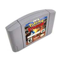 Pokémon Stadium Nintendo 64 Good Loose - Top and front angled view of authentic game cartridge with label art visible
