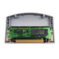 Rush 2 Nintendo 64 Very Good Loose - Open cart view of authentic game circuit board with Nintendo branding on board and chips along with contact pins visible