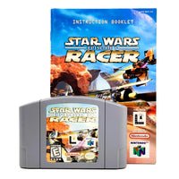 Star Wars Episode I Racer Nintendo 64 Very Good Loose - Front  Label Of Cartridge with Instruction Manual Booklet