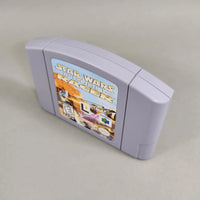 Star Wars Episode I Racer for Nintendo 64 - Authentic game cartridge photographed from elevated right-side angle, very good condition, loose