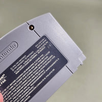 Star Wars Episode I Racer for Nintendo 64 - Close-up of N64 rear caution label and stamped identification number, very good condition, loose
