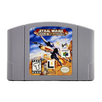 Star Wars Rogue Squadron Nintendo 64 Very Good Loose - Front view of genuine game cartridge showing label artwork and title logo