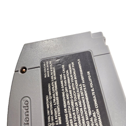 Star Wars Rogue Squadron Nintendo 64 Very Good Loose - Close up view of back of game cart showing authentic game number stamp