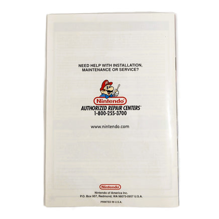 Super Mario 64 Players Choice Nintendo 64 Very Good CIB - Back of Game Instruction Manual