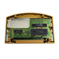 Zelda Majora's Mask Holographic Collector's Edition Nintendo 64 Like New Loose - Open view of genuine game cart showing authentic game circuit board with Nintendo branding displayed proving real cartridge release from Nintendo