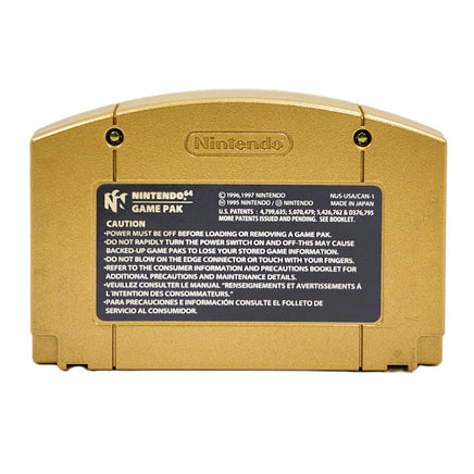 Zelda Ocarina Of Time Gold Collectors Edition Nintendo 64 Good CIB - Official Game Cartridge Rear