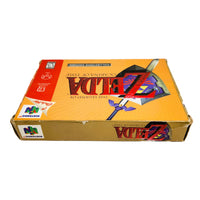 Zelda Ocarina Of Time Gold Collectors Edition Nintendo 64 Good CIB - Retail Game Box Top Side Spine View