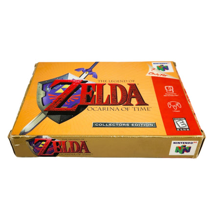Zelda Ocarina Of Time Gold Collectors Edition Nintendo 64 Good CIB - Retail Game Box Bottom Side Spine View