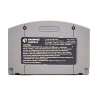 Top Gear Rally Nintendo 64 Good Loose - Back Label Of Cartridge