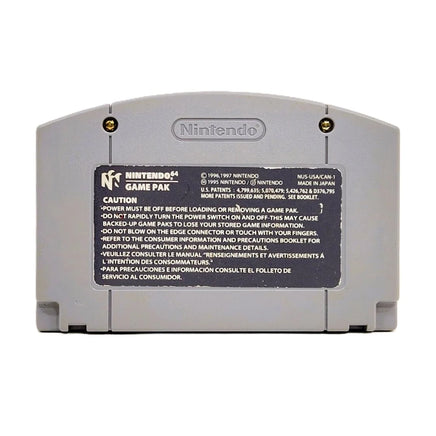 Top Gear Rally Nintendo 64 Good Loose - Back Label Of Cartridge