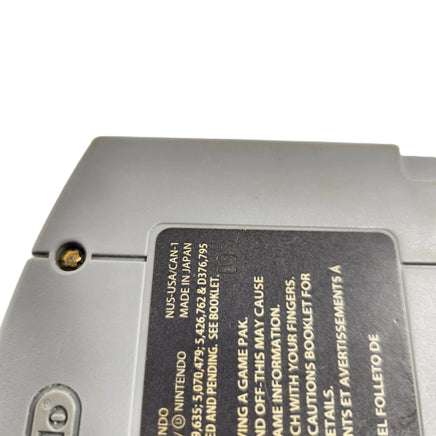 WCW vs NWO Revenge Nintendo 64 Good Loose - Close up view of number stamp on authentic game cart rear label