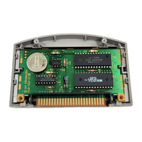 WCW vs NWO Revenge Nintendo 64 Good Loose - Open cartridge showing authentic game circuit board with Nintendo branding on board and chips with contact pins and working save battery visible