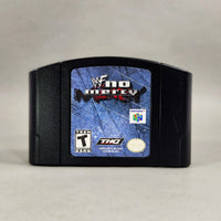 WWF No Mercy for Nintendo 64 - Game cartridge front view showing title and artwork, good condition, loose