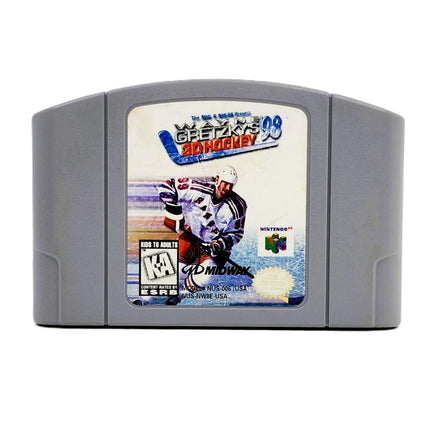 Wayne Gretzky's 3D Hockey 98 Nintendo 64 Good Loose - Cartridge Label Shown