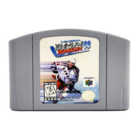 Wayne Gretzky's 3D Hockey 98 Nintendo 64 Good Loose - Front view of authentic N64 game cartridge showing label artwork