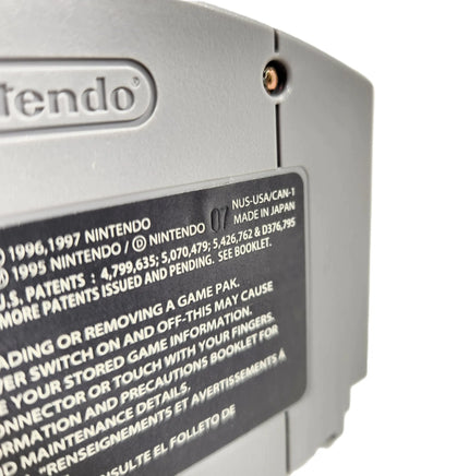 Yoshi's Story Nintendo 64 Very Good Loose - Rear view of authentic game cartridge showing number stamp on back label