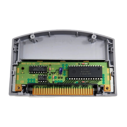 Yoshi's Story Nintendo 64 Very Good Loose - Open cart view of authentic game cart with Nintendo brand circuit board and chips shown with contact pins visible