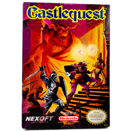 Castlequest Nintendo Nes Like New - Box Font