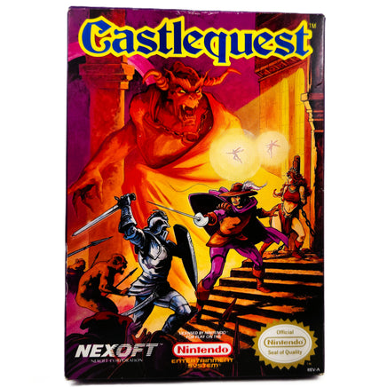 Castlequest Nintendo Nes Like New - Box Font