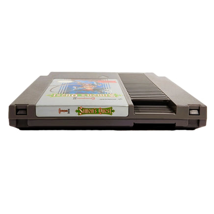Castlevania II Simon's Quest Nintendo NES CIB Like New - Close-up view of spine label on cart