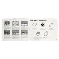 Castlevania II Simon's Quest Nintendo NES CIB Like New - Open view of instruction manual showing binding staple intact