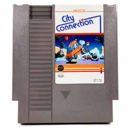 City Connection Nintendo NES Very Good Loose - Front Label Of Authentic Cartridge