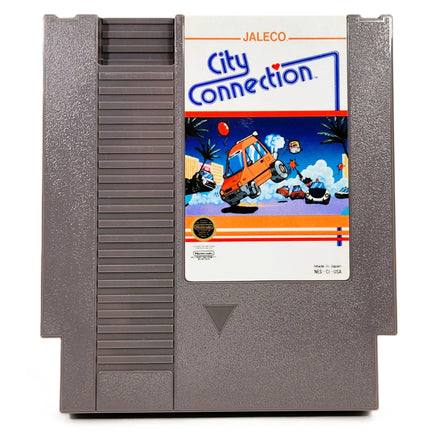 City Connection Nintendo NES Very Good Loose - Front Label Of Authentic Cartridge
