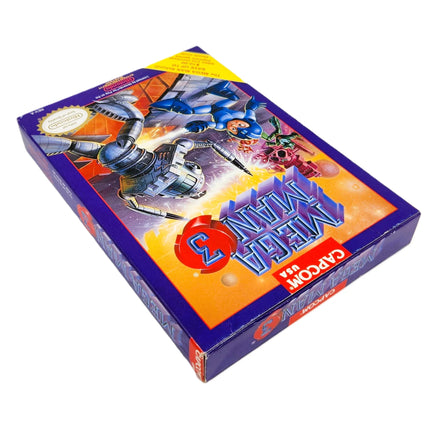 Mega Man 3 Nintendo NES CIB Very Good - Official game box top corner view