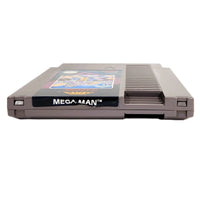 Mega Man Nintendo NES Good Loose - Close-up View of Top Label Blemish