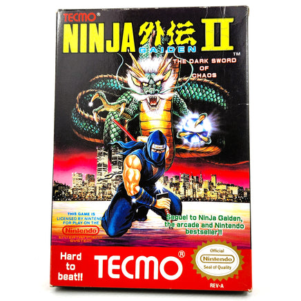 Ninja Gaiden Ii The Dark Sword Of Chaos Nintendo Nes Very Good - Box Font