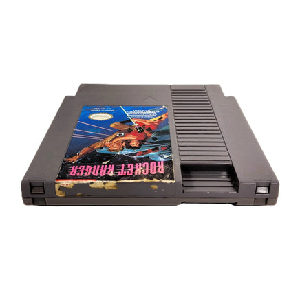 Rocket Ranger for Nintendo NES - View of top of game cart showing label blemishes, acceptable condition, loose