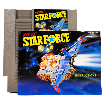 Star Force Nintendo NES Good Loose - Cartridge and Instruction Manual Shown