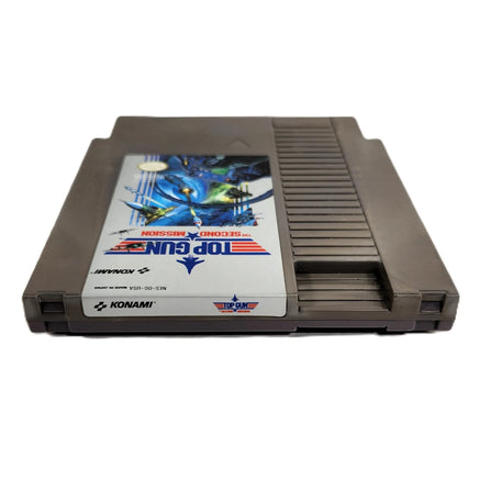 Top Gun 2 The Second Mission Nintendo NES Acceptable Loose - Top label view of authentic game cart