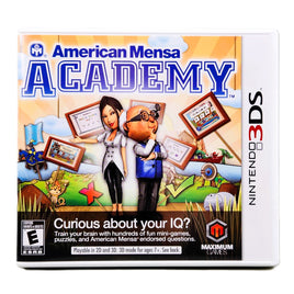 American Mensa Academy Nintendo 3DS Very Good - Front Of Game Case CIB