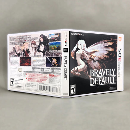 Bravely Default for Nintendo 3DS - Open game case showing front, spine and back artwork, very good condition