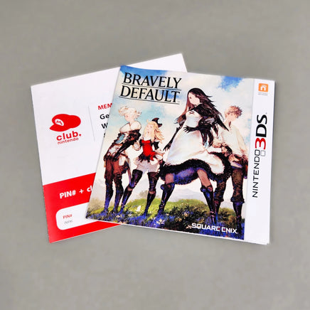 Bravely Default for Nintendo 3DS - Front cover of authentic game instruction manual, very good condition