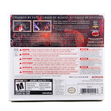 Castlevania Lords Of Shadow Mirror Of Fate Nintendo 3DS Brand New - Back Of Game Case