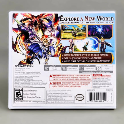 Final Fantasy Explorers for Nintendo 3DS - Back of authentic game case, like new condition