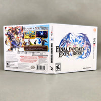 Final Fantasy Explorers for Nintendo 3DS - Front, spine and back cover artwork shown, like new condition