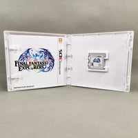 Final Fantasy Explorers for Nintendo 3DS - Authentic game case open view with manual and cartridge (CIB), like new condition
