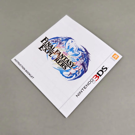 Final Fantasy Explorers for Nintendo 3DS - Original game instruction manual front cover, like new condition