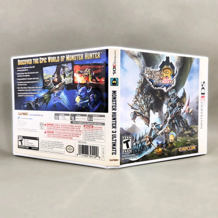 Monster Hunter 3 Ultimate for Nintendo 3DS - Full game case artwork with front, spine and back, very good condition