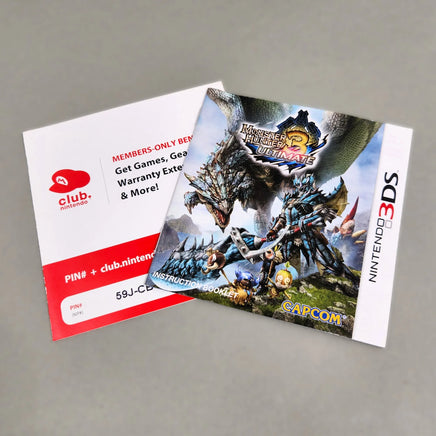 Monster Hunter 3 Ultimate for Nintendo 3DS - Official game manual showing front cover artwork, very good condition