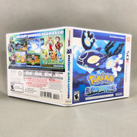 Pokemon Alpha Sapphire for Nintendo 3DS - Game case front and back artwork with spine displayed, good condition