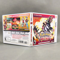 Pokemon Omega Ruby for Nintendo 3DS - Three-quarter view showing official game case front, spine and back cover, very good condition