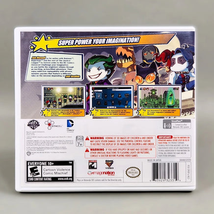 Scribblenauts Unmasked: A DC Comics Adventure for Nintendo 3DS - Official game case back, good condition